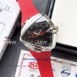 AAA replica Hamilton Adventure series stainless steel triangle case red rubber strap watch 